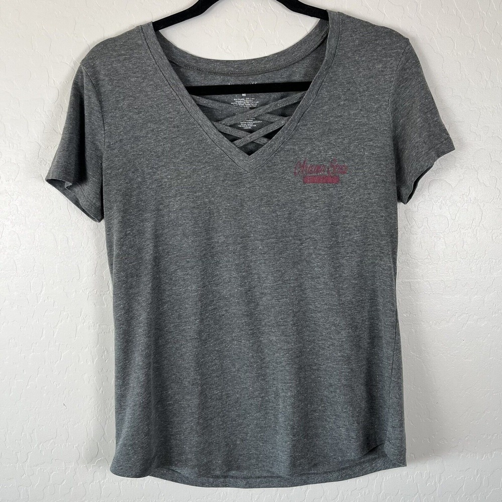 Arizona State Blouse Shirt Women's‎ M Grey Lightweight  Short Sleeve Sun Devils